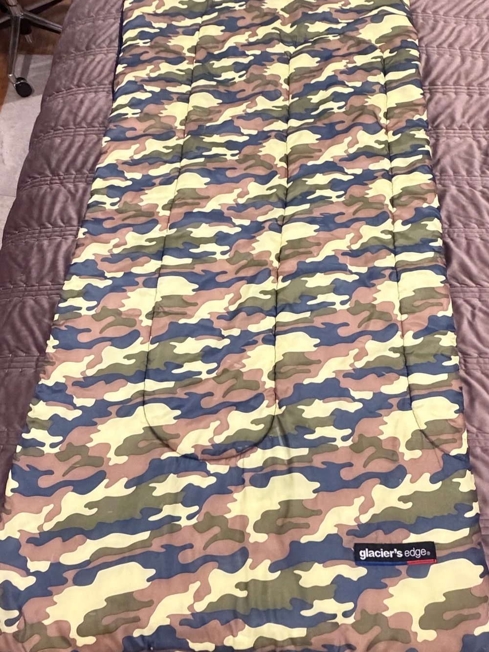 Kid’s Camouflage Sleeping Bag - Olive Green Camo